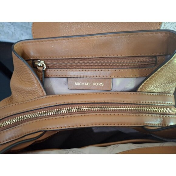 EUC Michael Kors Raven Medium "Acorn" (Brown) Pebbled Leather Backpack - Picture 10 of 13